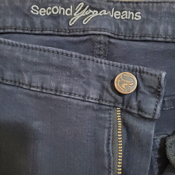 Second Yoga Jeans womens size 16  blue high rise straight leg - Picture 4 of 7